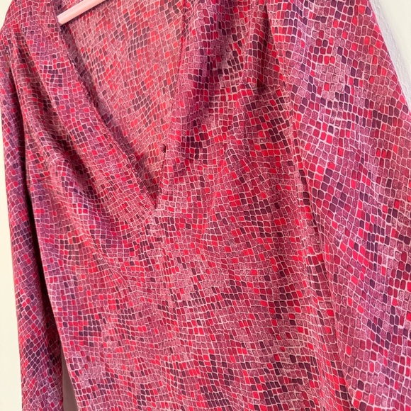 Victoria’s Secret Vintage 1991 Burgundy Maroon Slip Cover Up Lingerie Nightgown - Picture 5 of 5